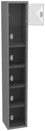 Six Clear Storage Lockers