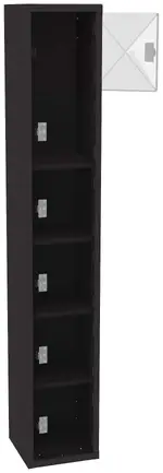 Six Clear Storage Lockers