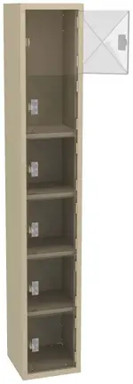 Six Clear Storage Lockers