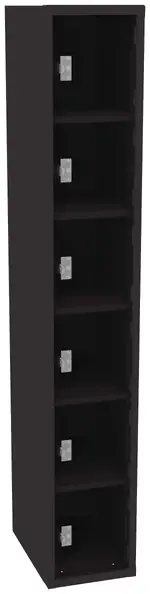 Six Clear Storage Lockers