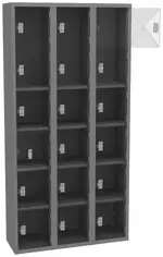 Eighteen Clear Storage Lockers