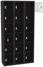 Eighteen Clear Storage Lockers