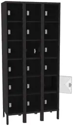 Eighteen Clear Storage Lockers with Legs