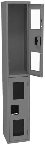 Dual-Tier Clear Lockers