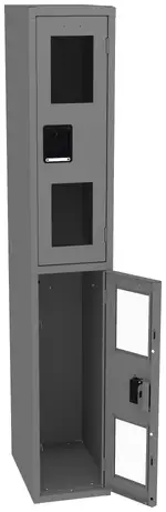 Dual-Tier Clear Lockers