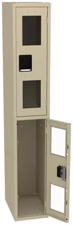 Dual-Tier Clear Lockers
