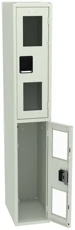 Dual-Tier Clear Lockers