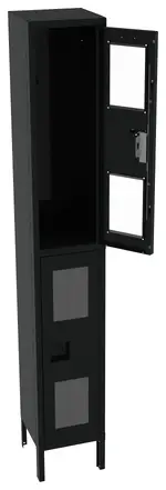 Dual-Tier Clear Lockers with Legs