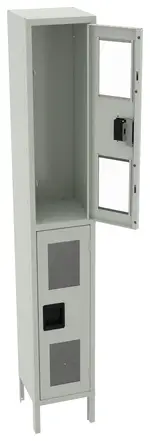 Dual-Tier Clear Lockers with Legs