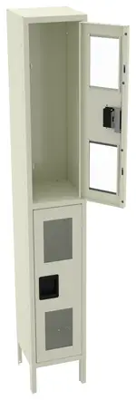 Dual-Tier Clear Lockers with Legs
