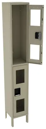 Dual-Tier Clear Lockers with Legs