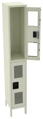 Dual-Tier Clear Lockers with Legs