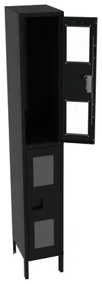 Dual-Tier Clear Lockers with Legs