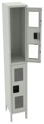 Dual-Tier Clear Lockers with Legs