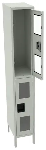 Dual-Tier Clear Lockers with Legs