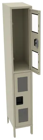 Dual-Tier Clear Lockers with Legs