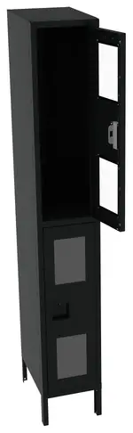Dual-Tier Clear Lockers with Legs