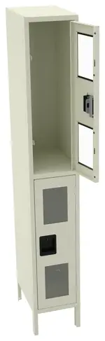 Dual-Tier Clear Lockers with Legs