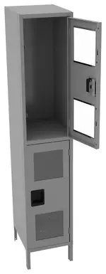 Dual-Tier Clear Lockers with Legs