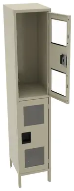 Dual-Tier Clear Lockers with Legs