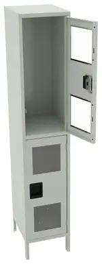 Dual-Tier Clear Lockers with Legs