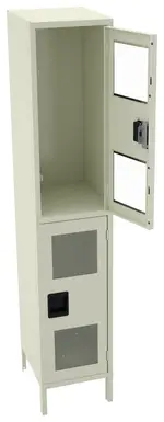 Dual-Tier Clear Lockers with Legs