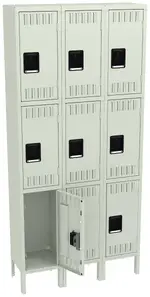Triple Column Lockers with Legs