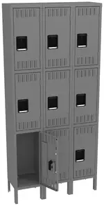 Triple Column Lockers with Legs