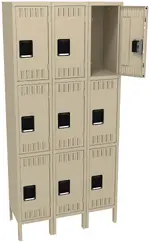 Triple Column Lockers with Legs