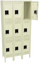 Triple Column Lockers with Legs