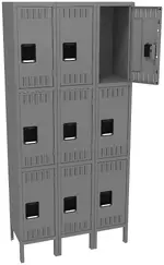 Triple Column Lockers with Legs
