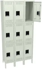 Triple Column Lockers with Legs
