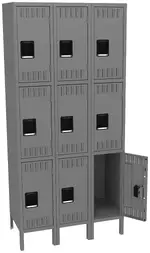Triple Column Lockers with Legs