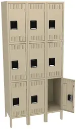 Triple Column Lockers with Legs