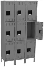 Triple Column Lockers with Legs