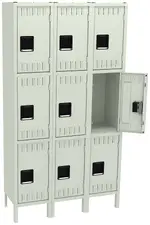 Triple Column Lockers with Legs