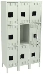 Triple Column Lockers with Legs