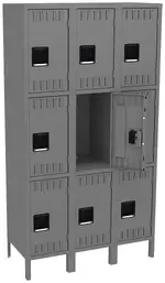 Triple Column Lockers with Legs