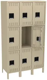 Triple Column Lockers with Legs