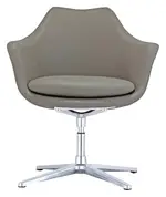 Flared Faux Leather Chair