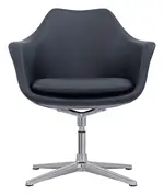 Flared Faux Leather Chair