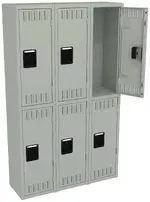 Three Double-Tier Lockers