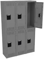 Three Double-Tier Lockers
