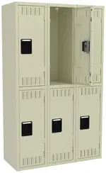 Three Double-Tier Lockers