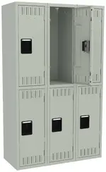 Three Double-Tier Lockers