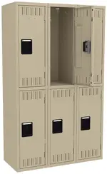 Three Double-Tier Lockers
