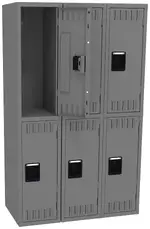 Three Double-Tier Lockers