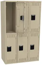 Three Double-Tier Lockers