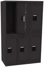 Three Double-Tier Lockers