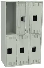 Three Double-Tier Lockers